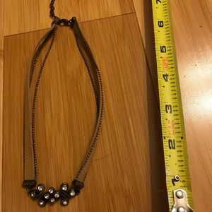 Brown felt choker necklace